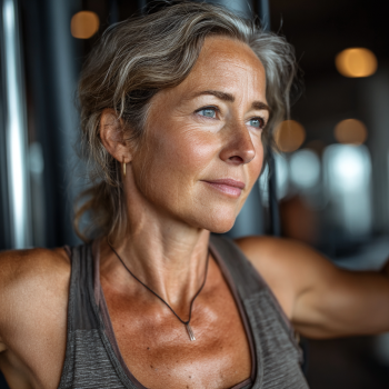 Щаслива пара старшого віку займається йогою в парку